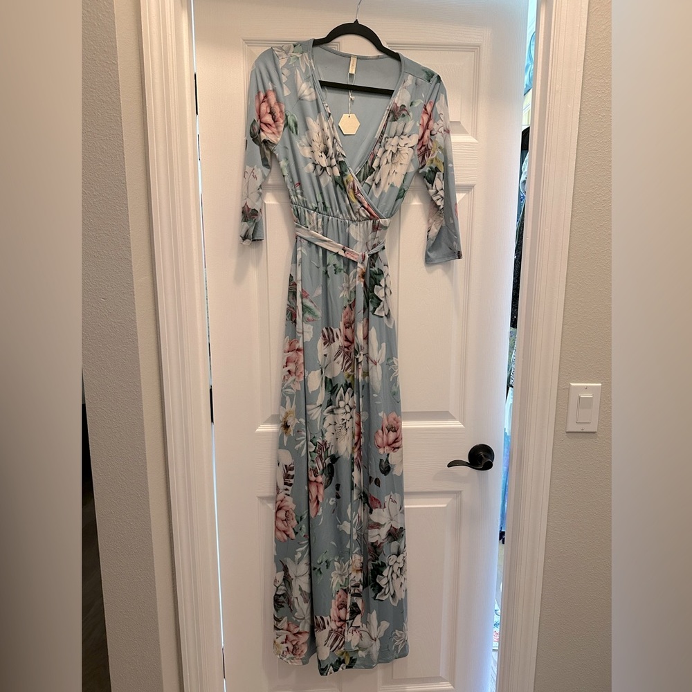 PinkBlush - Floral Maternity Maxi Dress